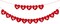 Pre-Strung Happy Anniversary Banner - No DIY Felt Wedding Anniversary (Red) 236"L x 5.9"W